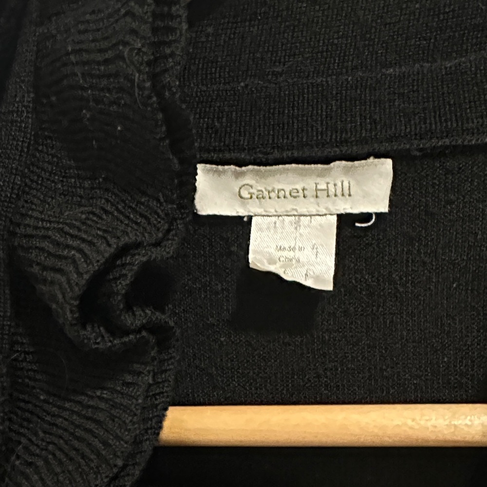 Black Ruffled Cardigan - Picture 3 of 6